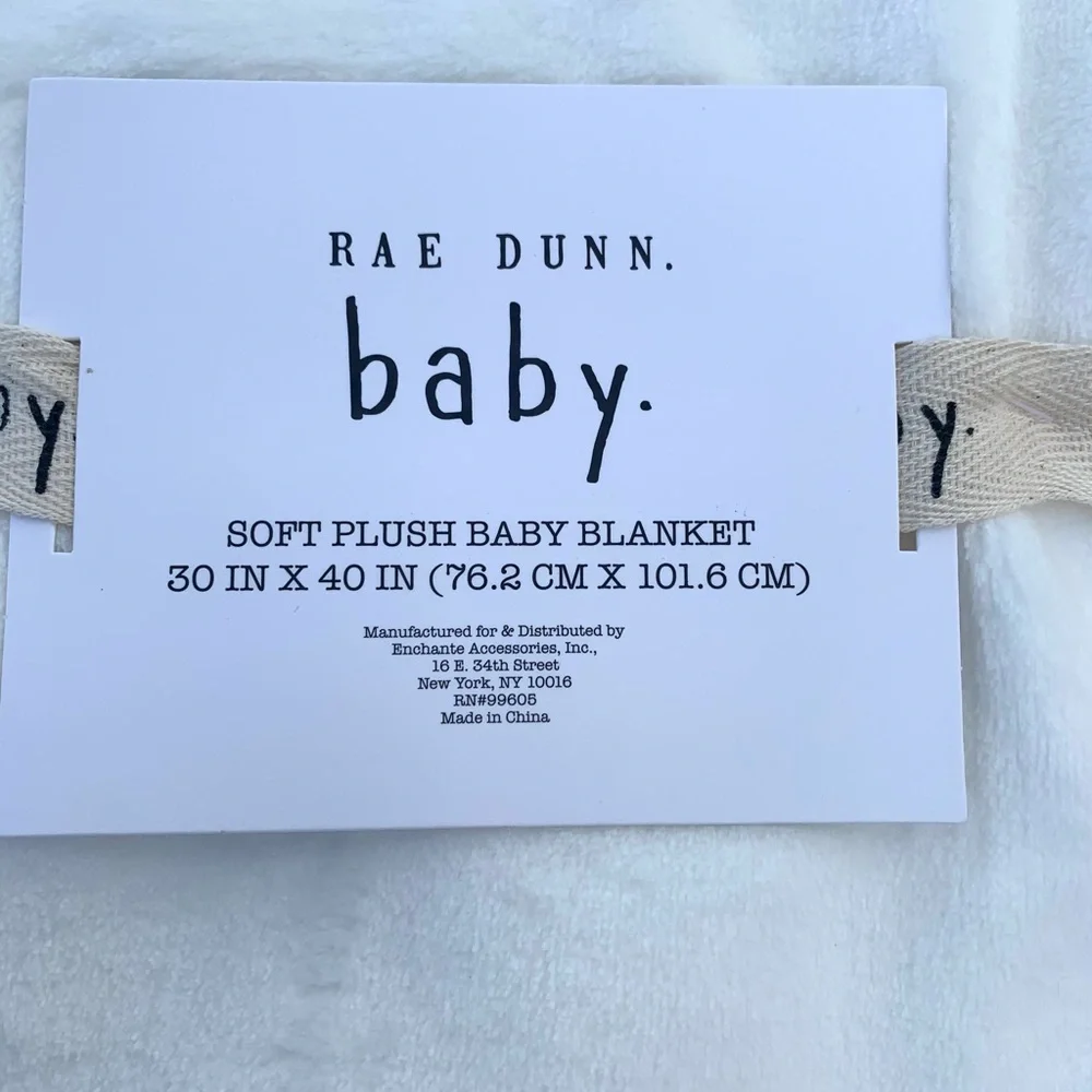 Rae Dunn Hoppy Easter soft plush baby blanket